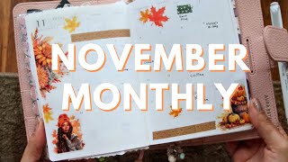 November Monthly Spread amp Weekly Plan With Me planner plannercommunity [upl. by Scibert845]