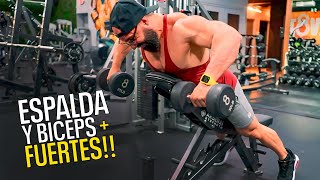 Espalda y biceps más fuertes con esta Rutina [upl. by Stalder]