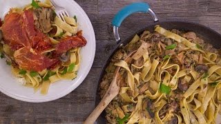 Pappardelle with Marsala Mushroom Sauce and Crispy Prosciutto [upl. by Angelique969]