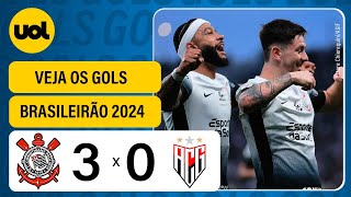 CORINTHIANS 3 X 0 ATLÉTICOGO  BRASILEIRÃO 2024 VEJA OS GOLS [upl. by Avin]