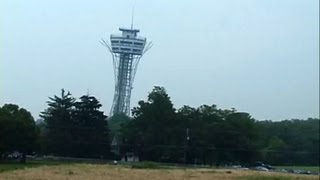 Demolition of Civil War battlefield tower in Gettysburg PA  July 2000 [upl. by Nylorahs]