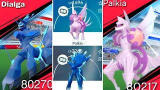 OMG 🤯 Origin dialga amp origin palkia with special features in pokemon go [upl. by Ynattirb670]