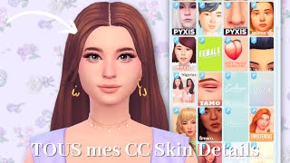 Présentation de TOUS mes CC Skin Details [upl. by Ayhay]