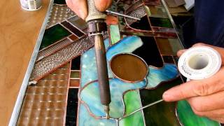 soldering stained glass 1MOV [upl. by Guillema199]