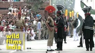 Cut throat competition at Wagah Border during flag down ceremony [upl. by Clinton]