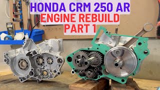 Honda CRM250AR  Step By Step Engine Rebuild  Part 1 Bottom End [upl. by Virgina]