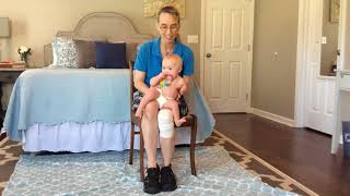 Teaching Dynamic Sitting Balance Exercises for a Baby with Low Tone 12 [upl. by Lletniuq]