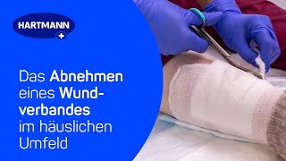 Das Abnehmen eines Wundverbandes im häuslichen Umfeld [upl. by Fields]