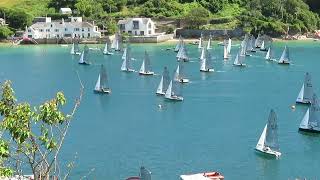 Salcombe Gin Merlin Rocket Week 2024 Sunday Afternoon Race Start by Malcolm Mackley [upl. by Stafford534]