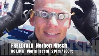 Freediver Herbert Nitsch  WR20 2007 No Limit 702 ft 214 m [upl. by Goldarina604]