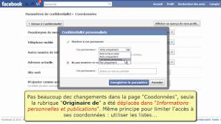 Facebook Comprendre les nouveaux paramètres de confidentialité 3 mai 2010 [upl. by Rabiah]