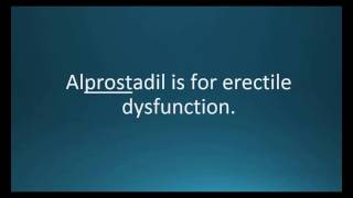 How to pronounce alprostadil Caverject Memorizing Pharmacology Video Flashcard [upl. by Ofelia]