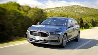 New Skoda Superb Combi  Driving footage  Interior [upl. by Terle619]