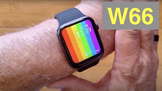 FINOW W66 Apple Watch Shaped Bluetooth Calling Temperature Health Smartwatch Unboxing and 1st Look [upl. by Enaelem]