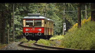 Nostalgic train Oberweißbach  Cursdorf in Germany Forest BlackMagic Pocket Camera 4K [upl. by Gilead651]