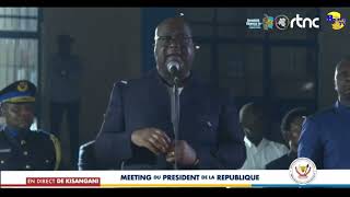 Kisangani Meeting du Président Félix TSHISEKEDI à KISANGANI ce 22 octobre 2024 [upl. by Saundra524]