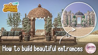 4 Beautiful entrances that are EASY to build  Speedbuild  Tutorial  Animal Crossing New Horizons [upl. by Nerty48]