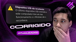 Como Corrigir DISPOSITIVO USB NÃO RECONHECIDO no Windows 1011 [upl. by Steddman]