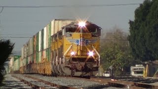 Amazing variety of Special trains in Los Angeles and Ontario Amtrak Feat BNSF SD70MACBNSF GEVO [upl. by Tomi874]