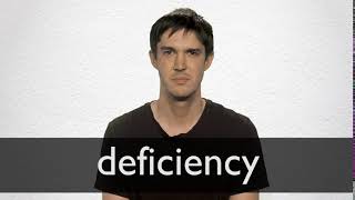 How to pronounce DEFICIENCY in British English [upl. by Glenn330]