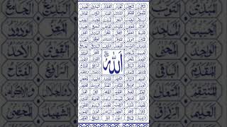 ALLAH KE 99 NAAM yaallah short video [upl. by Hoagland]