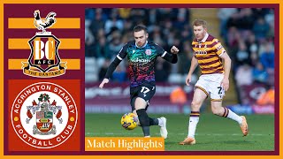 MATCH HIGHLIGHTS Bradford City v Accrington Stanley [upl. by Kreegar395]