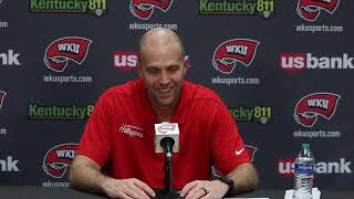 WKU MBB HC Steve Lutz  MTSU Postgame  2324 [upl. by Lajet]