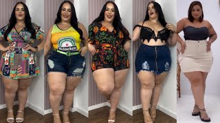 Curvy women fashion trends 💋 Plus size try on haul 2024 [upl. by Nowujalo]