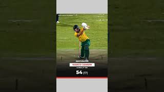 Maiden T20I fifty for Marco Jansen📸 cricket shorts [upl. by Rehprotsirhc]