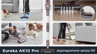 Eureka AK10 Pro Aspirapolvere Senza Fili  Aspirapolvere Portatile per Peli di Animali [upl. by Htieh]