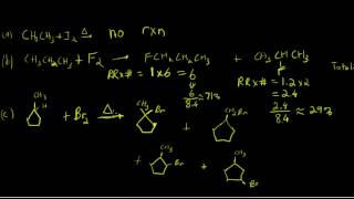 Calculating Radical Halogenation Product Ratios1 [upl. by Reinke49]