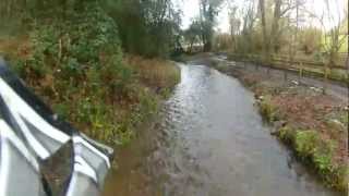 Fording the River Stour at White Cross near Zeals in Wiltshire [upl. by Acsisnarf]