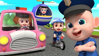 Policeman Chase Thief  Police Song  Rosoo Nursery Rhymes amp Kids Songs [upl. by Naujej]