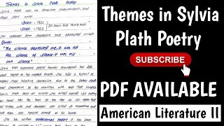 Themes In Sylvia Plaths Poetry [upl. by Ck]