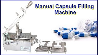 Manual capsule filling machine operating procedure capsule filling machine working principle [upl. by Snowman425]