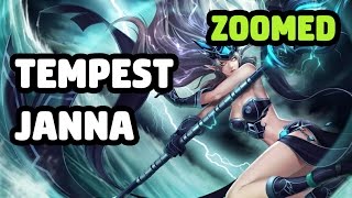 TEMPEST JANNA SKIN ZOOMED SPOTLIGHT  LEAGUE OF LEGENDS [upl. by Sredna]