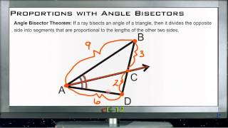 Proportions with Angle Bisectors Lesson Basic Geometry Concepts [upl. by Gerge]