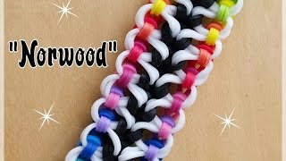 quotNorwoodquot Rainbow Loom BraceletHow To Tutorial [upl. by Notsrik]