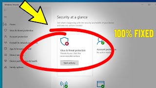 Fix Virus amp threat protection quot start actions quot in Windows 10 11  How To Solve Start Actions Error [upl. by Eerehs]