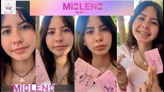 OPENING and REVIEWING colored EYE CONTACTS from MISLENS for DARK BROWN eyes Purple Blue and more [upl. by Skipper]