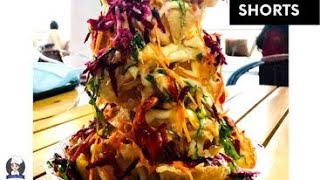 Cheesy Chicken amp Vegetable Tower Nachos Bites  Crispy Yummy Nachos shorts [upl. by Assital]