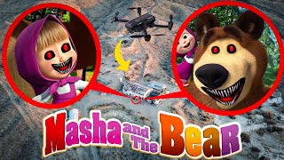 DRONE CATCHES MASHA AND THE BEAR IN REAL LIFE AT ABANDONED DESERT HIDEOUT OMG [upl. by Nyral]