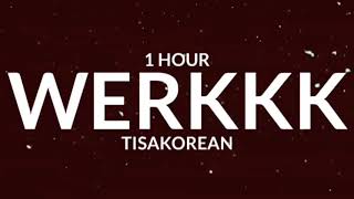 TisaKorean  WERKKK TikTok Remixsped up1 Hour what tiktok song gonna beat out her back tommy j [upl. by Yrad]