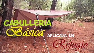 Nudos básicos Aplicados en Refugio Supervivencia  Bushcraft [upl. by Kealey]