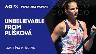 Karolína Plíšková Somehow Finds The Angle  Australian Open 2023 [upl. by Stanzel]