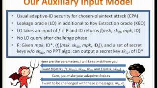 IdentityBased Encryption Resilient to Continual Auxilia [upl. by Andria]