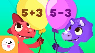 Addition and Subtraction with Dinosaurs  Math for Kids  Math Operations [upl. by Vihs791]