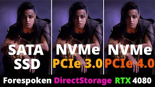 Forespoken DirectStorage Loading Times SATA SSD vs NVMe SSD PCIe 30 vs NVMe SSD PCIe 40  RTX 4080 [upl. by Polky901]