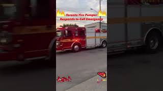 Toronto Fire Pumper Responding to Call Emergency [upl. by Saire]