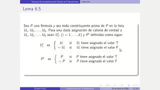 Clase 3 Teorema de Completitud del Cálculo de Proposiciones [upl. by Anaud608]